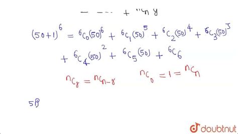 Use Binomial Theorem To Find 51 6 Class 11 Binomial Theorem Maths Doubtnut Youtube