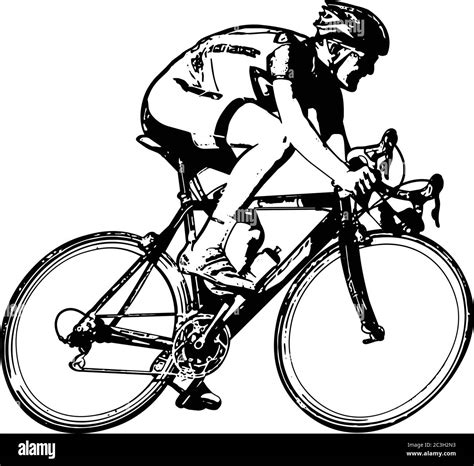 Carrera De Croquis Ciclista Vector Imagen Vector De Stock Alamy