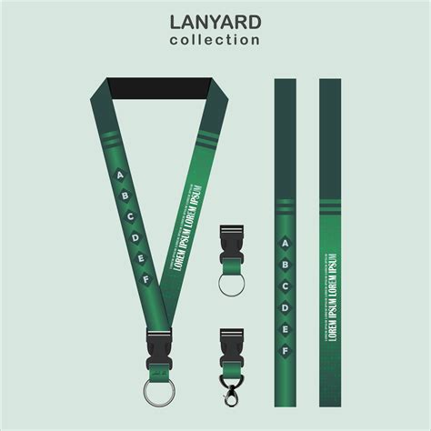 Green Lanyard Template Set For All Company Vector Art At Vecteezy