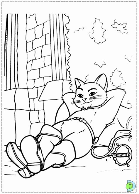 Kids Page Puss In Boots Coloring Pages