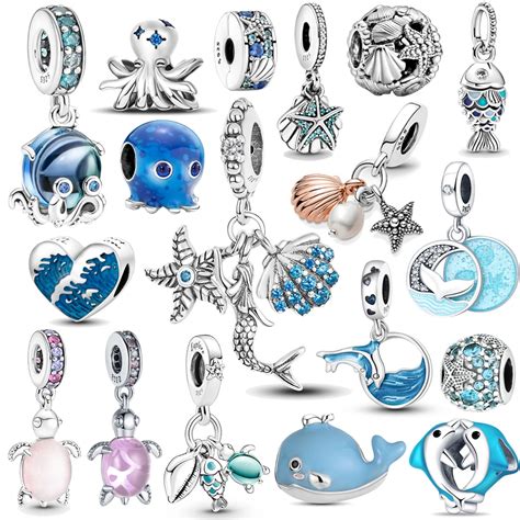 New Ocean Blue Sea Turtle Dangle Bead Fit Original Pandora Charms