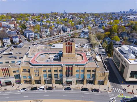 Porter Square Aerial View Cambridge Ma Usa Stock Image Image Of Massachusetts Lesley