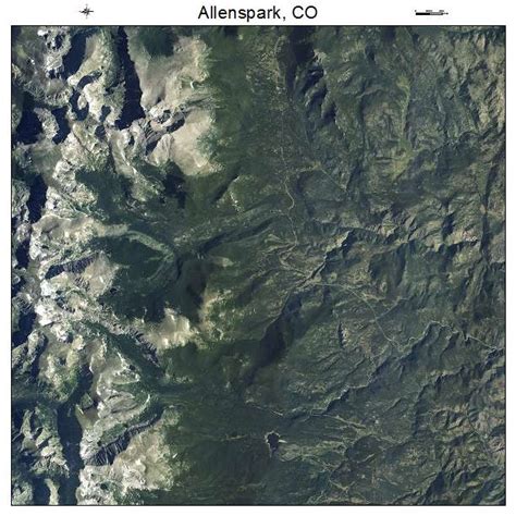 Aerial Photography Map of Allenspark, CO Colorado