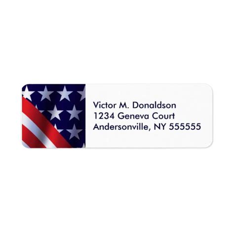 Patriotic Personalized Return Address Labels | Zazzle