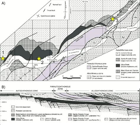 A) Geology of the Appalachian front in the Québec City area modified ...