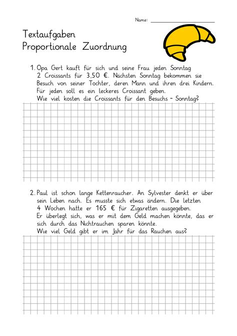 AB Textaufgaben Klasse 7 Proportionale Zuordnung 2 mit Lösungen