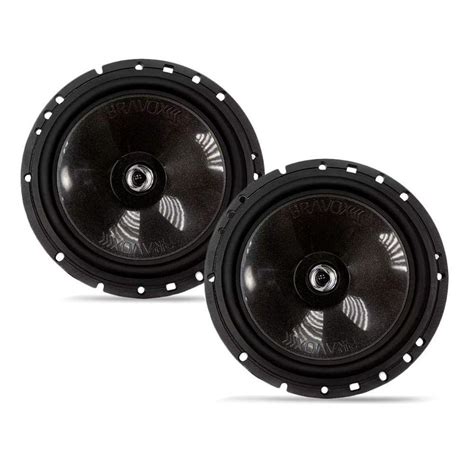 Par Alto Falante Bravox Pol Cx Bk W Rms Coaxial Linha Black