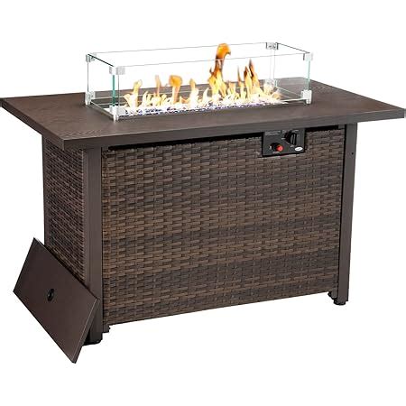 Amazon YITAHOME 42in 50 000 BTU Outdoor Propane Gas Fire Pit Table