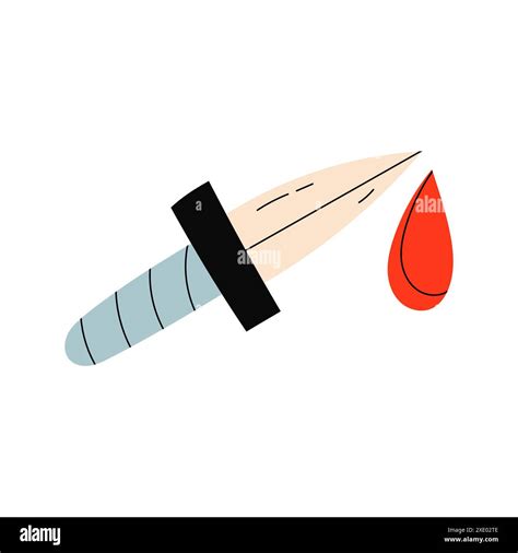 Bloody Knife Vector Icon Stock Vector Image Art Alamy