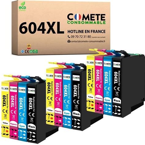 604XL Pack De 12 Cartouches Compatibles Epson 604 XL Ananas Pour