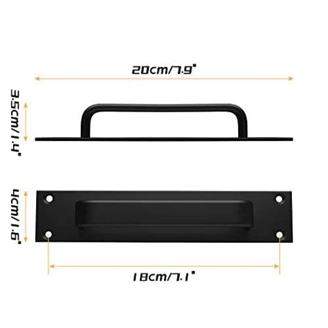 2 Pack Aluminum Alloy Sliding Barn Door Handle 180mm 7 1 Inch Hole Center G Ebay