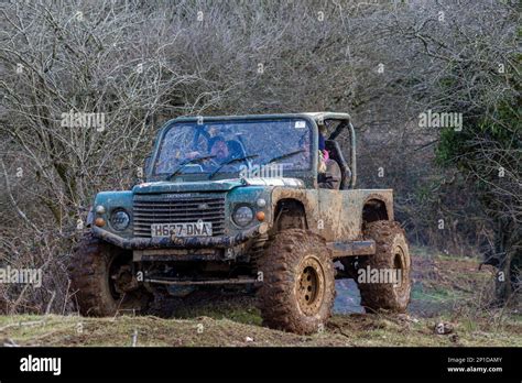 February Land Rover Defender Taking Part In An Adwc Off Road