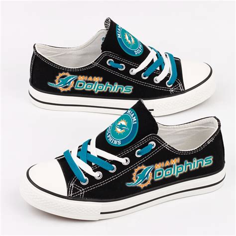 Lowest Price Miami Dolphins Color Shoes Low Top Miami Dolphins