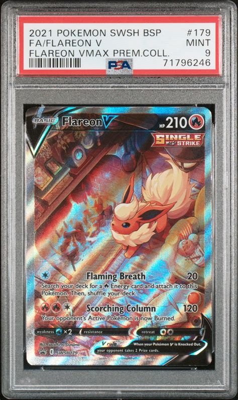 Pokemon Swsh Black Star Promo Fa Flareon V Psa Gamestop