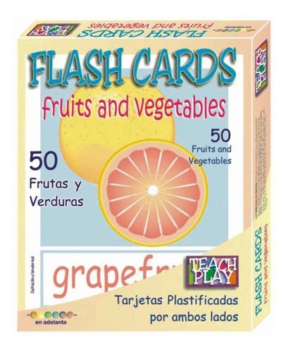 Flash Cards Frutas Y Verduras En Ingl S Teach Play En Venta En Gustavo