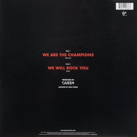 Queen "We Are The Champions" UK 2017 reissue single gallery