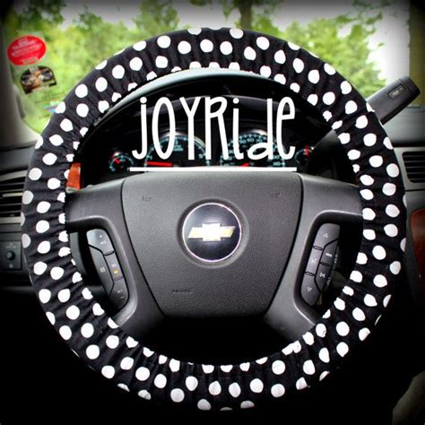 Steering Wheel Cover Black And White Polka Dot White Polka Dot Polka