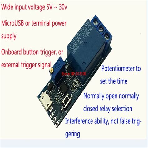 Pcs Wide Voltage V V Trigger Delay Relay Module Timer Modules