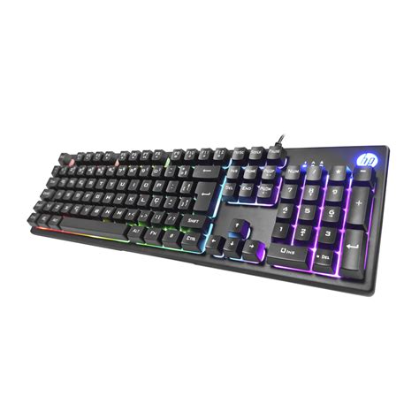 Teclado Gamer Usb Hp K F Led Preto Membrana Rgb Comtek Tecnologia