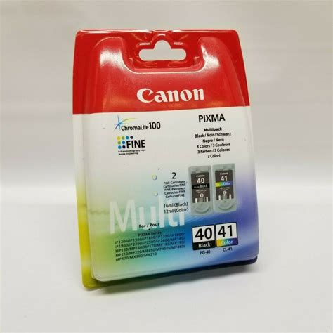 Canon ChromaLife100 Fine Pixma Multipack PG 40 Black CL 41 Color Canon