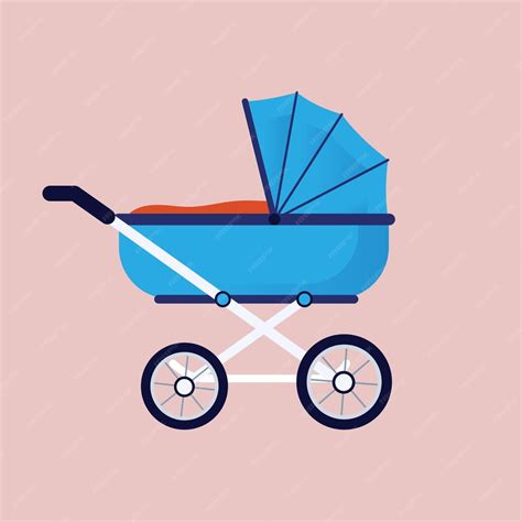 Premium Vector Baby Pram Vector Illustration