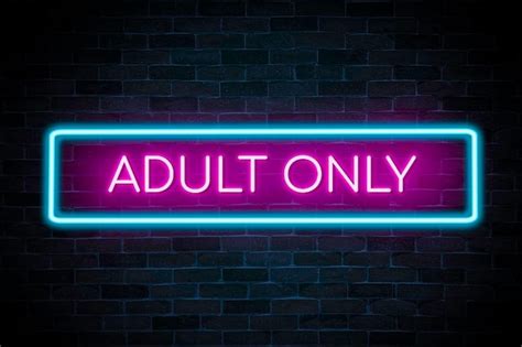 Premium Photo Adult Only Neon Banner