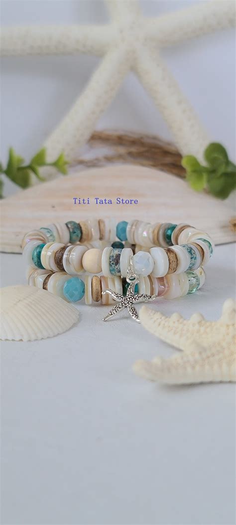 Colorful Sea Shell Beach Bracelet Boho Style Bracelet Women Handmade Bracelets Beachy Vibes