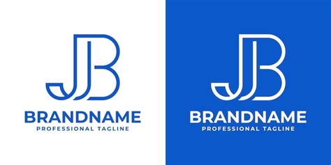 Las Letras Jb Monogram Logotipo Adecuado Para Cualquier Negocio Con Bj