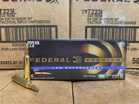 Free Ship 500rd Federal Le Tru 223 Rem 64gr Hi Shok Sp Defense Ammo