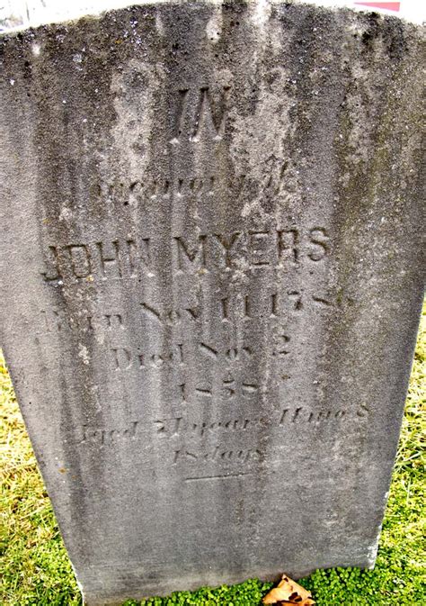 John Myers 1786 1858 Memorial Find A Grave