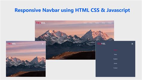 Responsive Navbar How To Create Responsive Navigation Bar Using Html