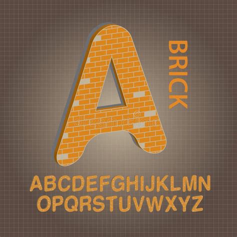 Brick Alphabet Letters Stock Illustration Illustration Of Brick 15674267