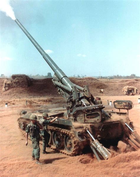 M107 175mm Self Propelled Gun During Operation San Angelo Vietnam 1968 [1000 X 1267] R