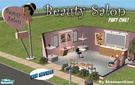 The Sims Resource - Beauty Salon Part One - New Meshes