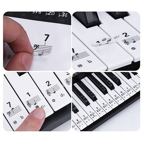 Piano Keyboard Stickers For For Key Colorful Bigger Letter