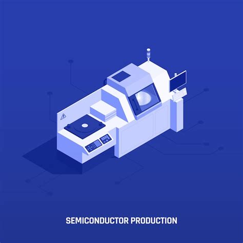 Premium Vector Semiconductor Chip Production Isometric Composition