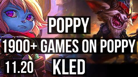 Poppy Vs Kled Top 3 1m Mastery 1900 Games Rank 7 Poppy 8 3 11