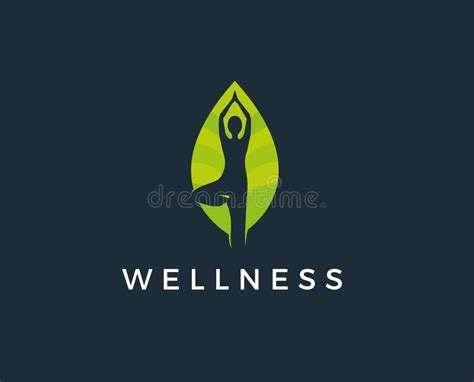 Minimal Wellness Logo Template Vector Illustration Stock Vector