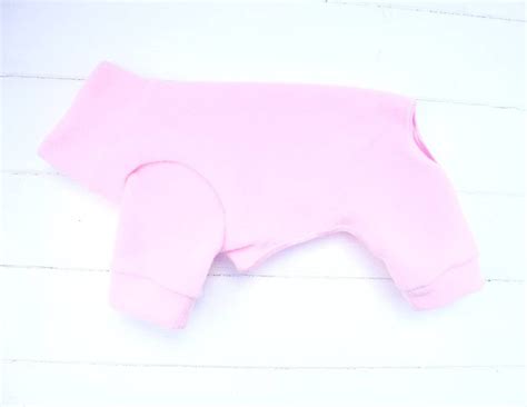 Dog Fleece Waterproof Suit Pajamas Pyjamas in Baby Pink Fleece - Etsy