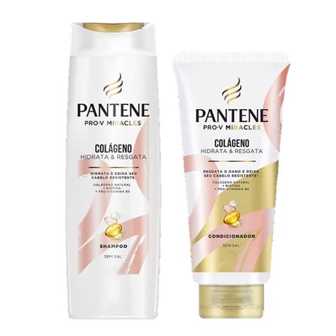 Kit Pantene Shampoo E Condicionador Pro v Miracles Colágeno no Shoptime