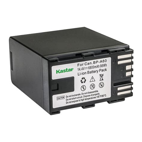 Kastar Decoded Battery AC LCD Dual Rapid For Canon BP A60 Battery Canon