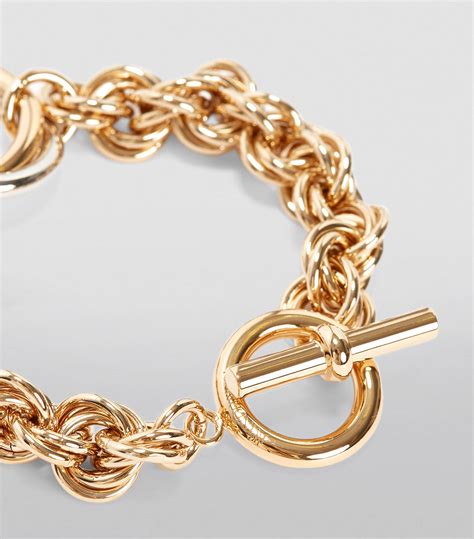 JW Anderson Gold And Platinum Plated Multi Links Loops Bracelet