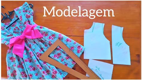 Modelagem De Vestido Infantil LASTEX Nas Costas YouTube