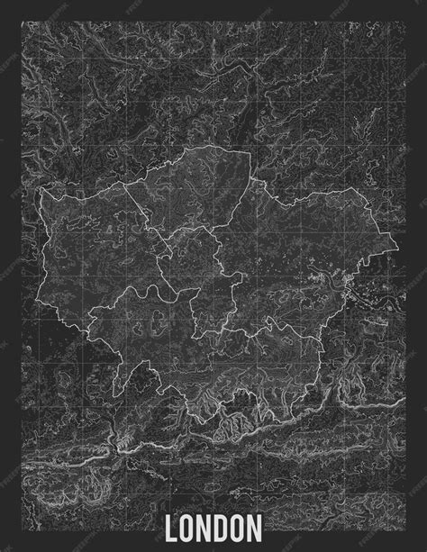 Free Vector | Topographic map of london