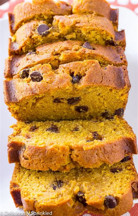 Pumpkin Chocolate Chip Bread Deliciously Sprinkled