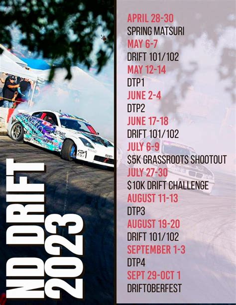 2023 Drifting Schedule | Interstate Raceway