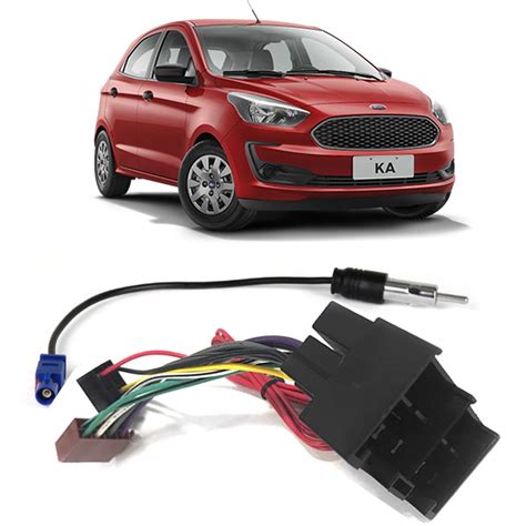 Kit Conector Chicotes Radio E Antena Ligacao Plug And Play Ford Ka 2019