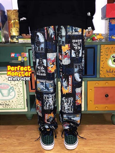 Quần Hoạt Hình Dài Fear Ống Rộng Cartoon Pant V2 Oversize Ulzzang