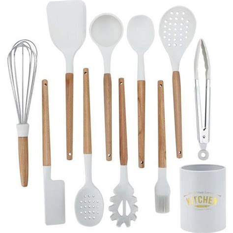 Kit D Ustensiles De Cuisine En Silicone Pcs Ustensiles Antiadh Sifs