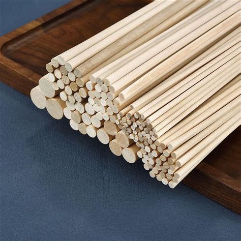 Round Wooden Stick 300mm Long DIY Wood Handmade 3 4 6 8 10 12 14mm